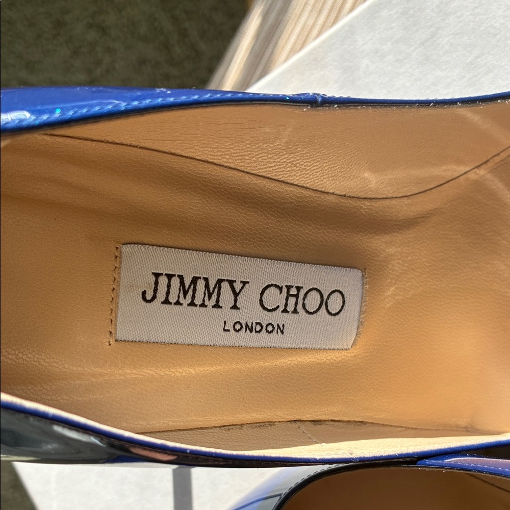 Jimmy Choo Dark Blue Patent Heels - Picture 6 of 6